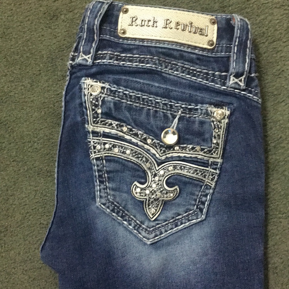Rock Revival Bling Bootcut Jeans - 26x31
